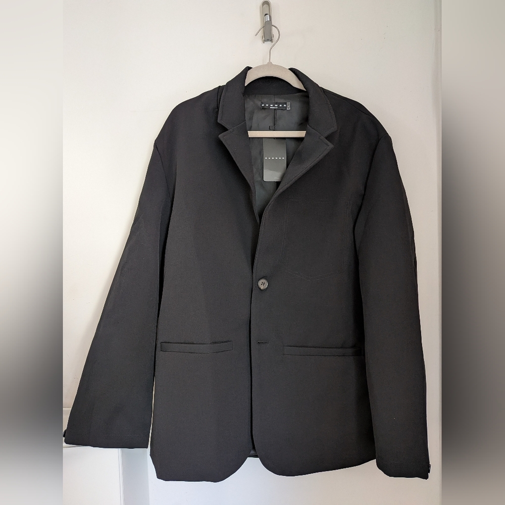 Shein Sumwon Brand Regular Fit Blazer sportscoat Size Large (40R), color black.